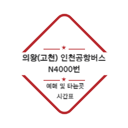 의왕(고천) 인천공항버스 예매 및 타는곳 시간표(N4000번) 썸네일